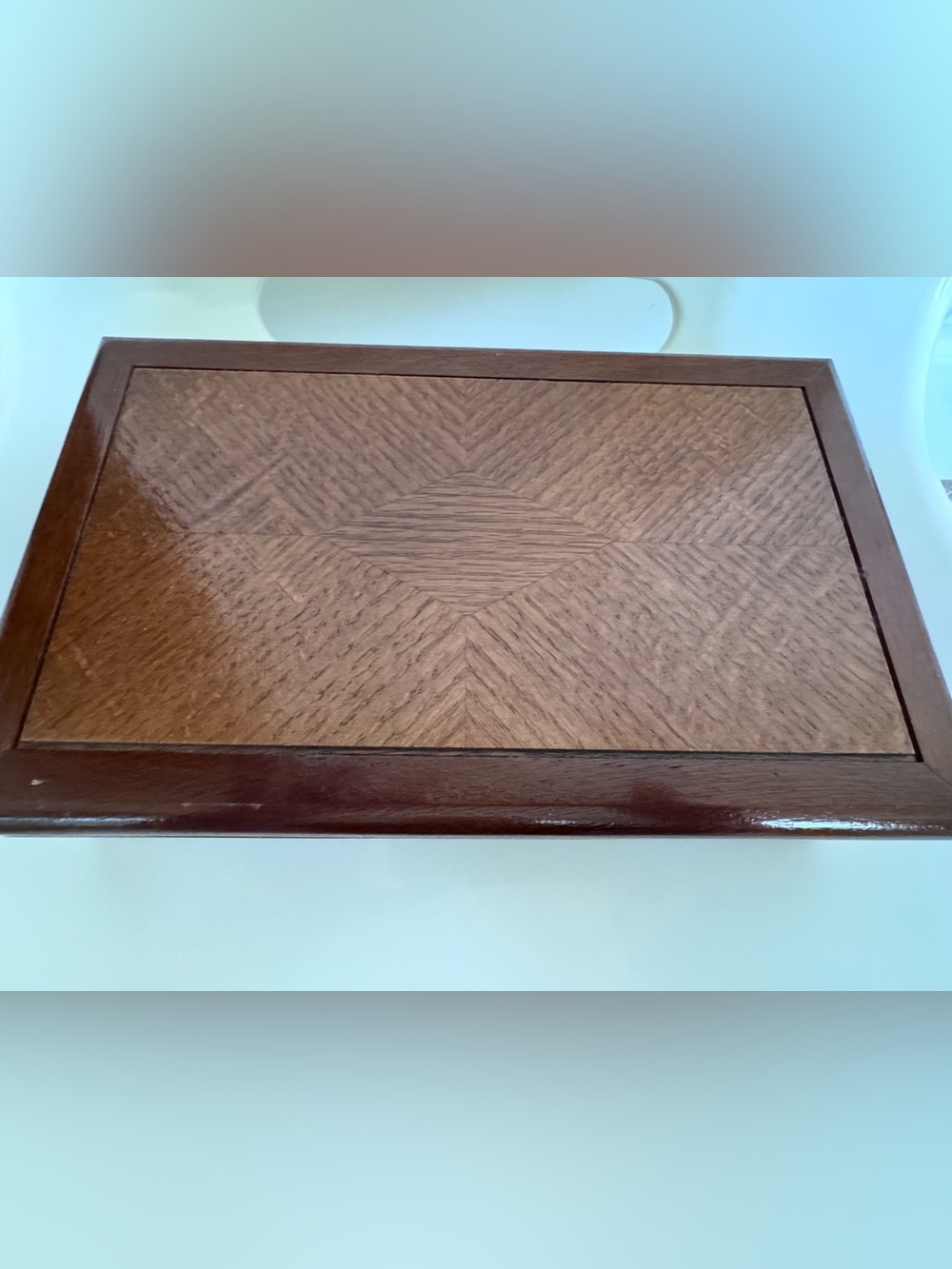 Vintage Wood Jewelry Box Keepsake Trinket Box Valet Organizer Rustic Luxe Decor - Picture 2 of 15